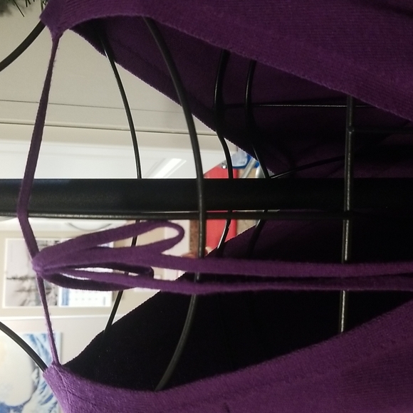 Purple faux wrap top - Picture 3 of 4